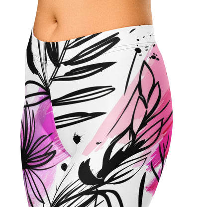 graffiti-bluten-v1-damen-capri-leggings-capri-leggings-jlr-design-3 - JLR Design