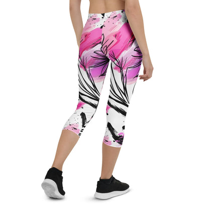 graffiti-bluten-v1-damen-capri-leggings-capri-leggings-jlr-design-8 - JLR Design
