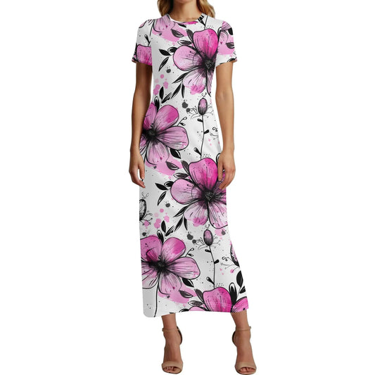 graffiti-bluten-v1-short-sleeve-long-dress-long-dress-jlr-design-1 - JLR Design