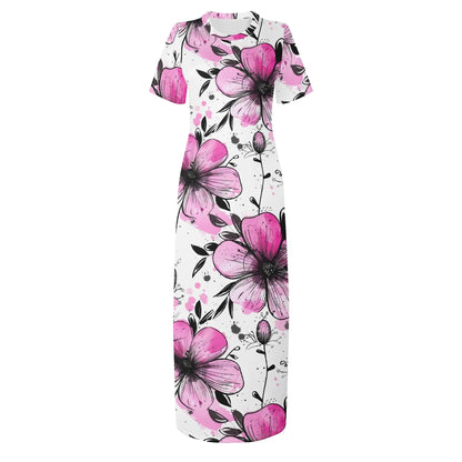 graffiti-bluten-v1-short-sleeve-long-dress-long-dress-jlr-design-3 - JLR Design