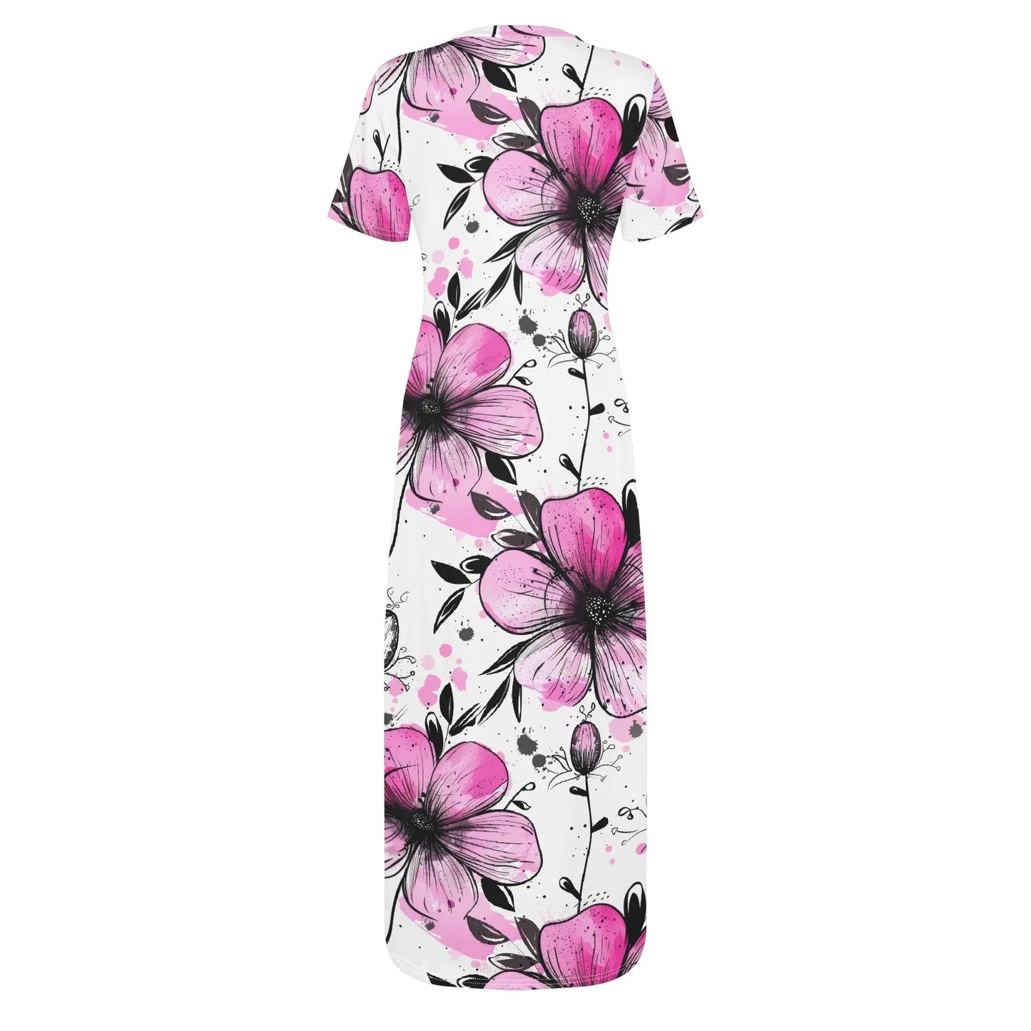 graffiti-bluten-v1-short-sleeve-long-dress-long-dress-jlr-design-4 - JLR Design