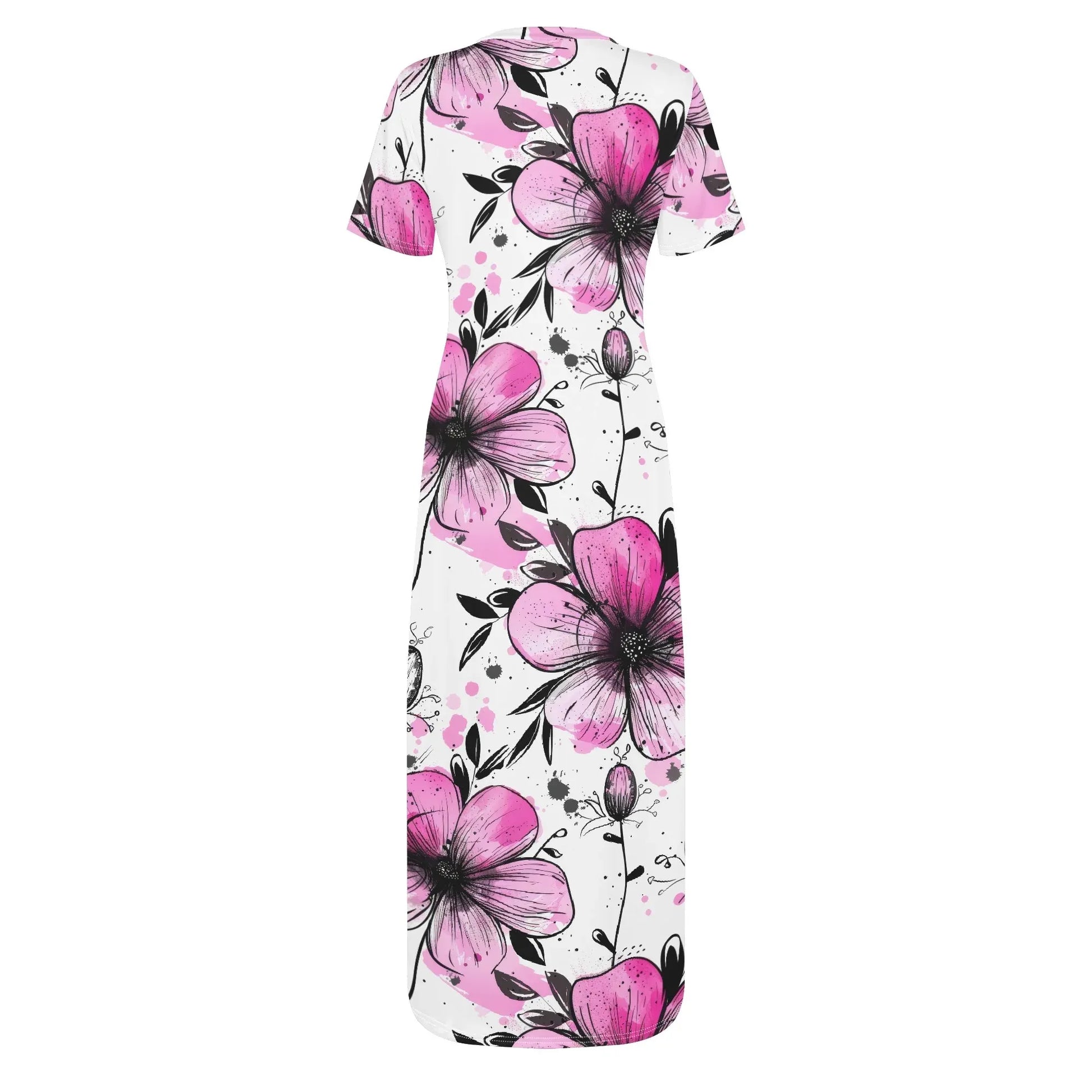 graffiti-bluten-v1-short-sleeve-long-dress-long-dress-jlr-design-4 - JLR Design