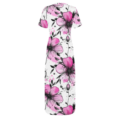 graffiti-bluten-v1-short-sleeve-long-dress-long-dress-jlr-design-4 - JLR Design