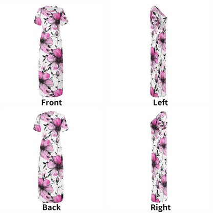 graffiti-bluten-v1-short-sleeve-long-dress-long-dress-jlr-design-7 - JLR Design