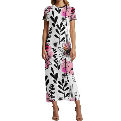 graffiti-bluten-v10-short-sleeve-long-dress-long-dress-jlr-design-1 - JLR Design