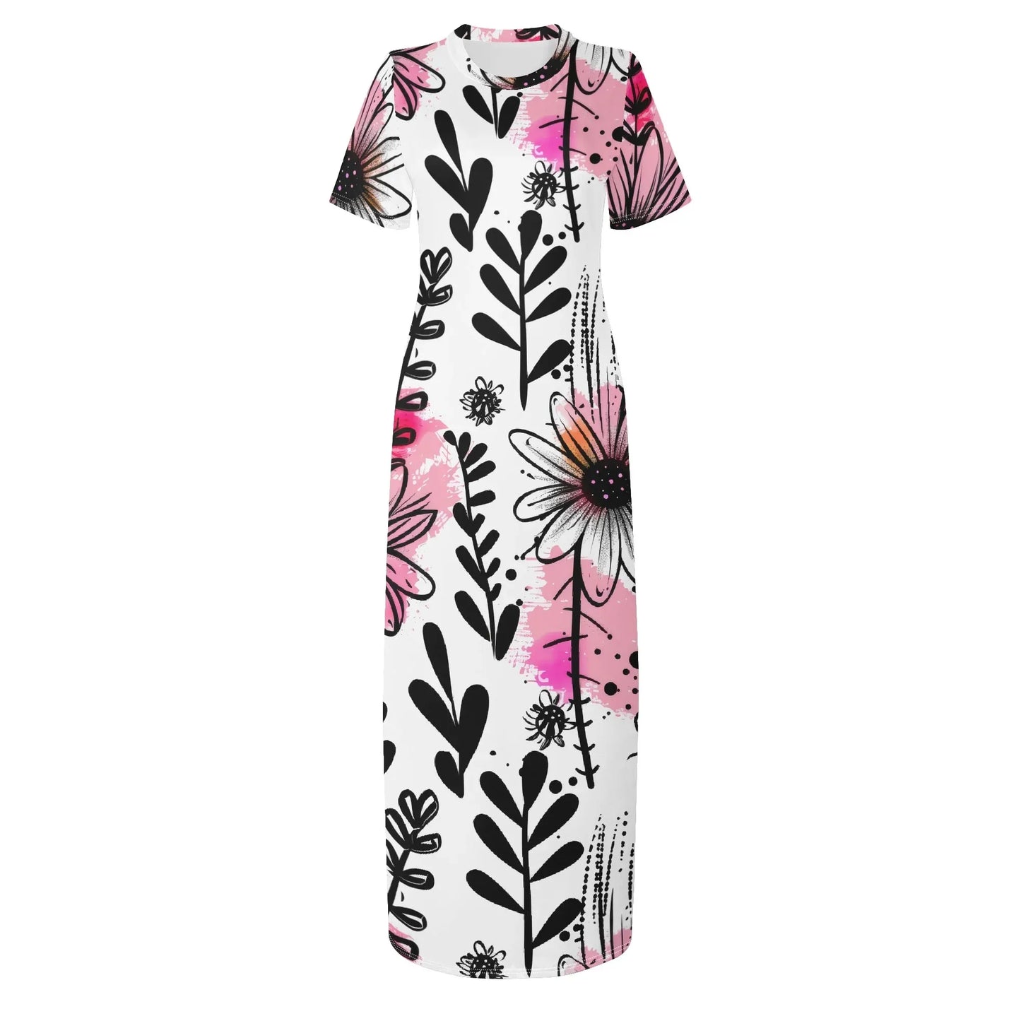 graffiti-bluten-v10-short-sleeve-long-dress-long-dress-jlr-design-3 - JLR Design