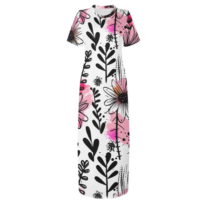 graffiti-bluten-v10-short-sleeve-long-dress-long-dress-jlr-design-3 - JLR Design