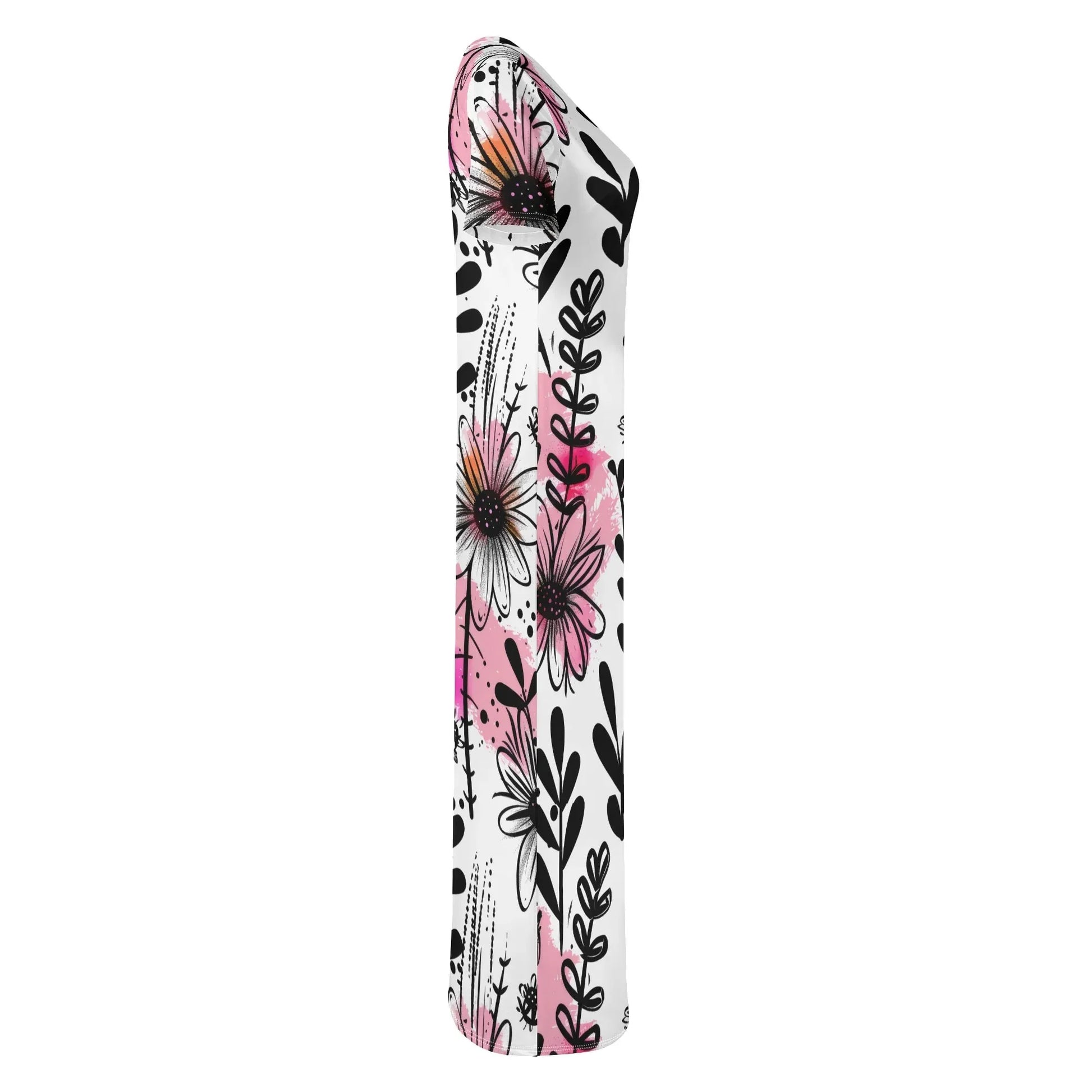 graffiti-bluten-v10-short-sleeve-long-dress-long-dress-jlr-design-5 - JLR Design