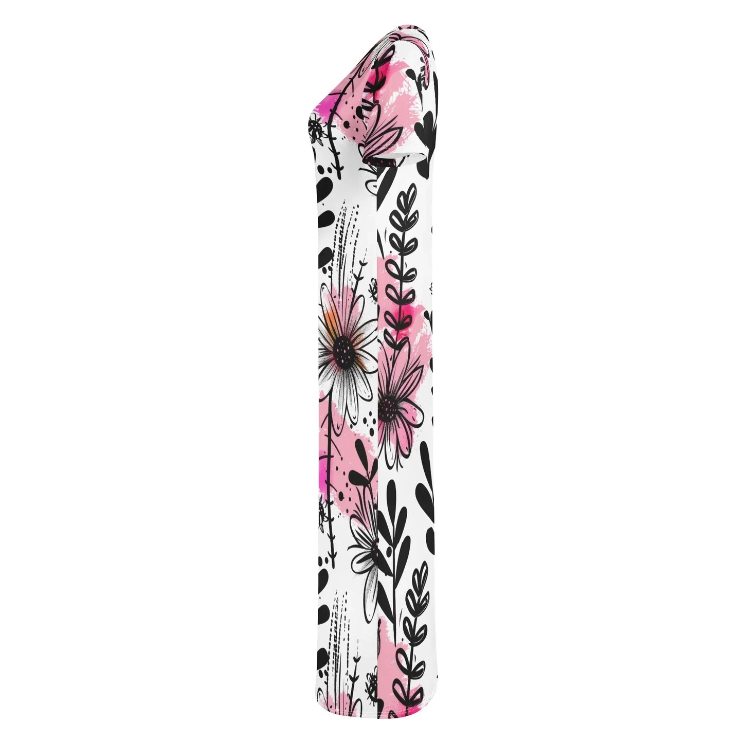 graffiti-bluten-v10-short-sleeve-long-dress-long-dress-jlr-design-6 - JLR Design