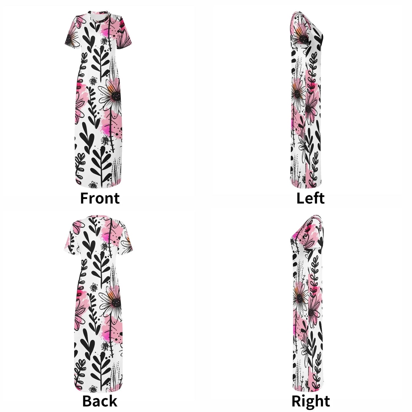 graffiti-bluten-v10-short-sleeve-long-dress-long-dress-jlr-design-7 - JLR Design
