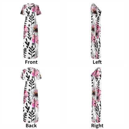 graffiti-bluten-v10-short-sleeve-long-dress-long-dress-jlr-design-7 - JLR Design