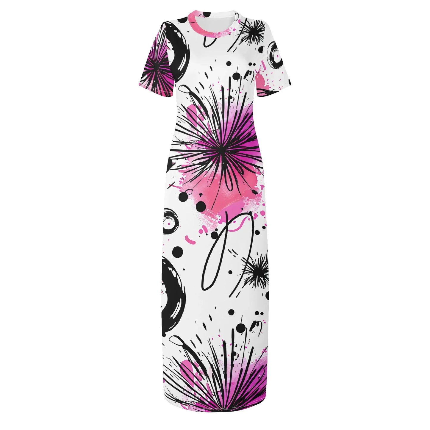 graffiti-bluten-v11-short-sleeve-long-dress-long-dress-jlr-design-3 - JLR Design