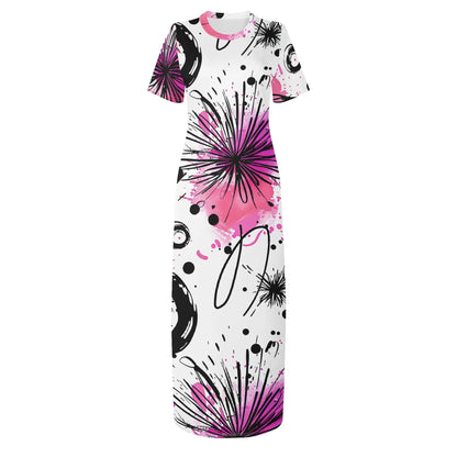 graffiti-bluten-v11-short-sleeve-long-dress-long-dress-jlr-design-3 - JLR Design