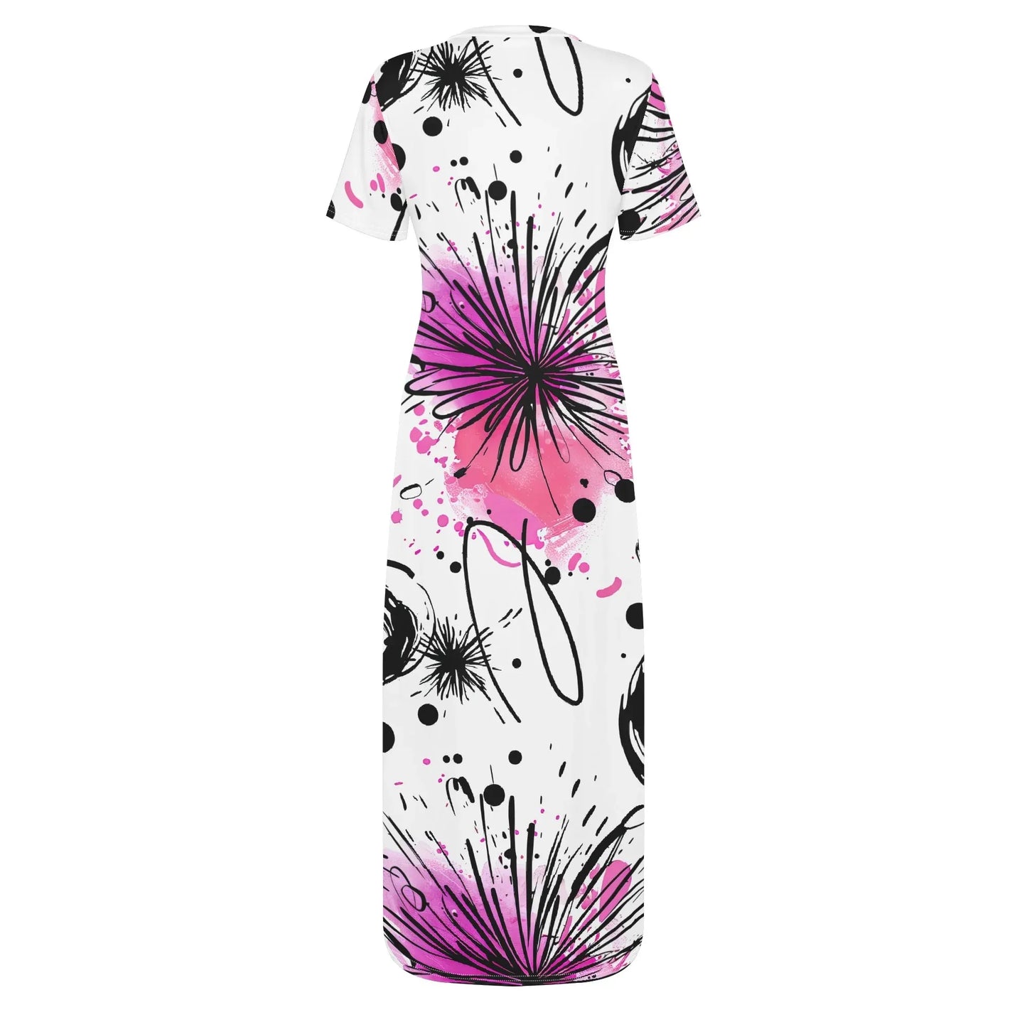 graffiti-bluten-v11-short-sleeve-long-dress-long-dress-jlr-design-4 - JLR Design