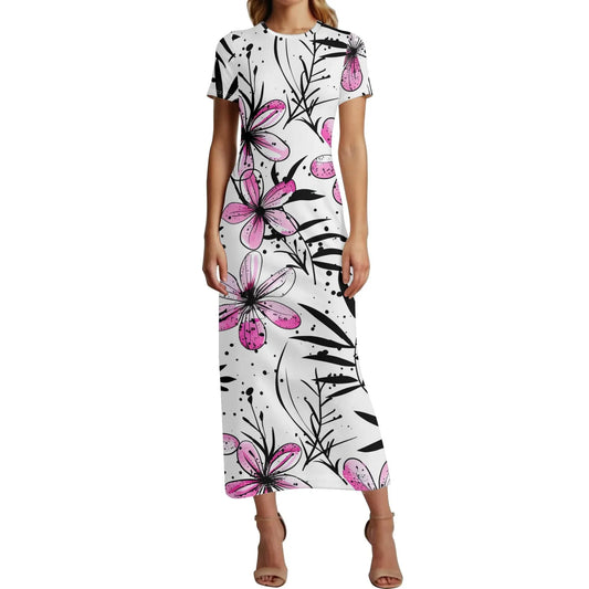 graffiti-bluten-v12-short-sleeve-long-dress-long-dress-jlr-design-1 - JLR Design
