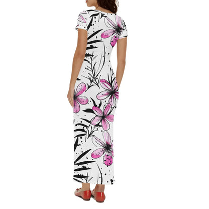 graffiti-bluten-v12-short-sleeve-long-dress-long-dress-jlr-design-2 - JLR Design