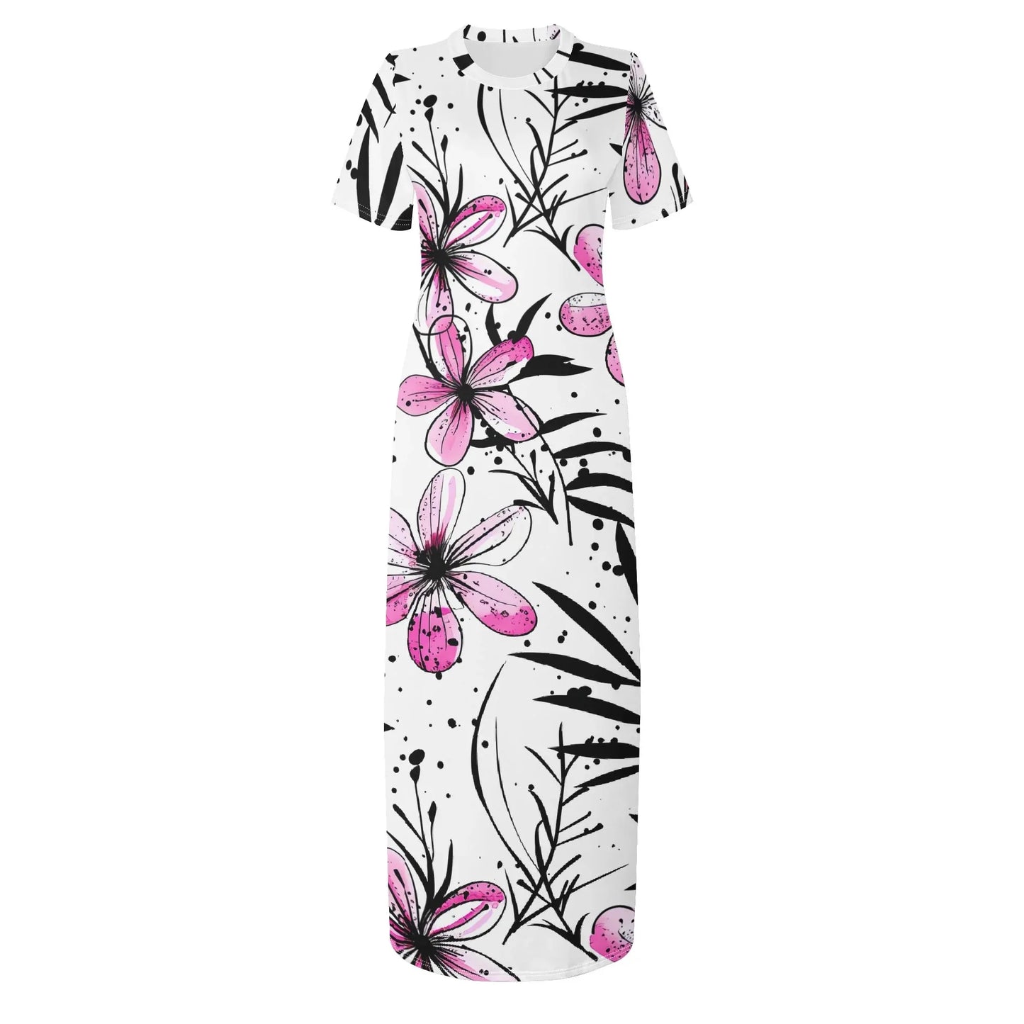 graffiti-bluten-v12-short-sleeve-long-dress-long-dress-jlr-design-3 - JLR Design