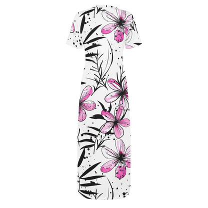 graffiti-bluten-v12-short-sleeve-long-dress-long-dress-jlr-design-4 - JLR Design