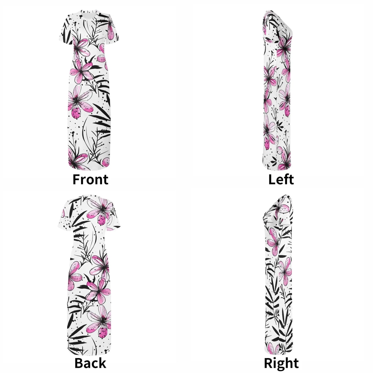 graffiti-bluten-v12-short-sleeve-long-dress-long-dress-jlr-design-7 - JLR Design