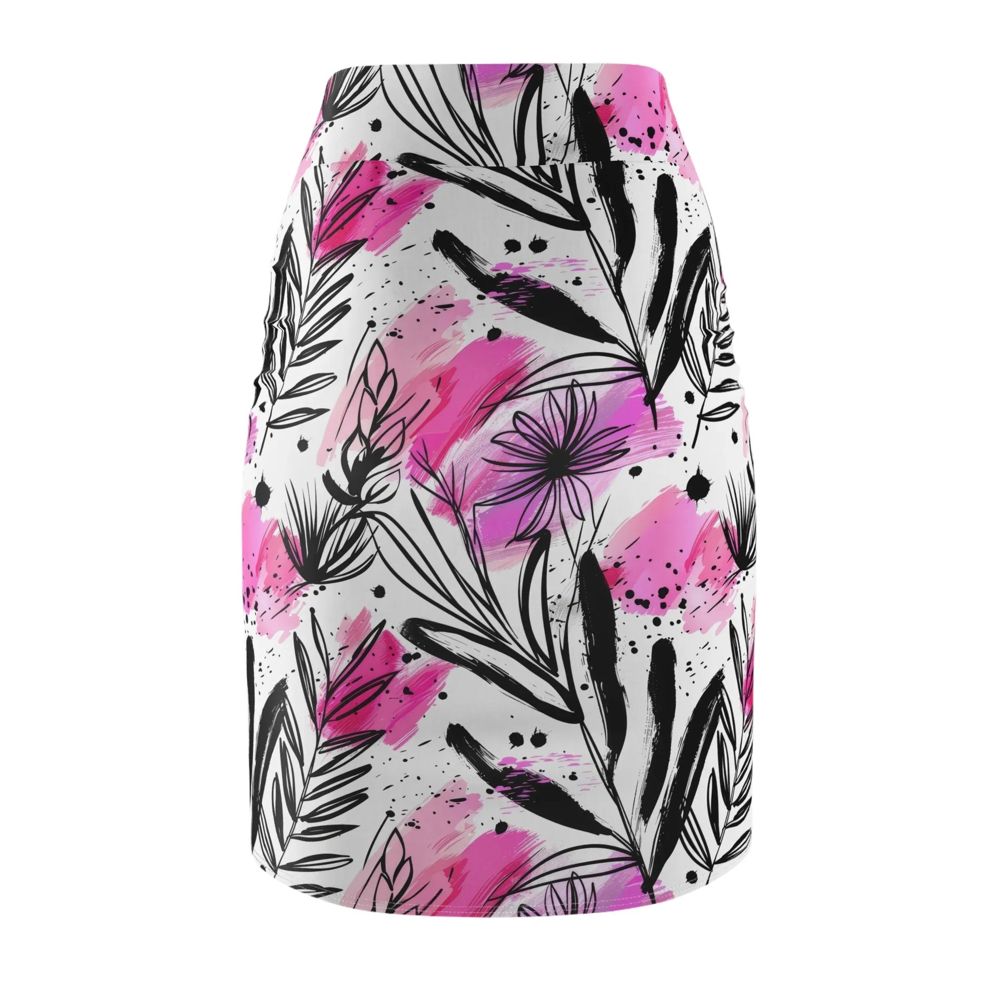 graffiti-bluten-v2-bleistiftrock-fur-damen-eleganter-mid-waist-rock-mit-stretch-komfort-bleistiftrock-jlr-design-5 - JLR Design