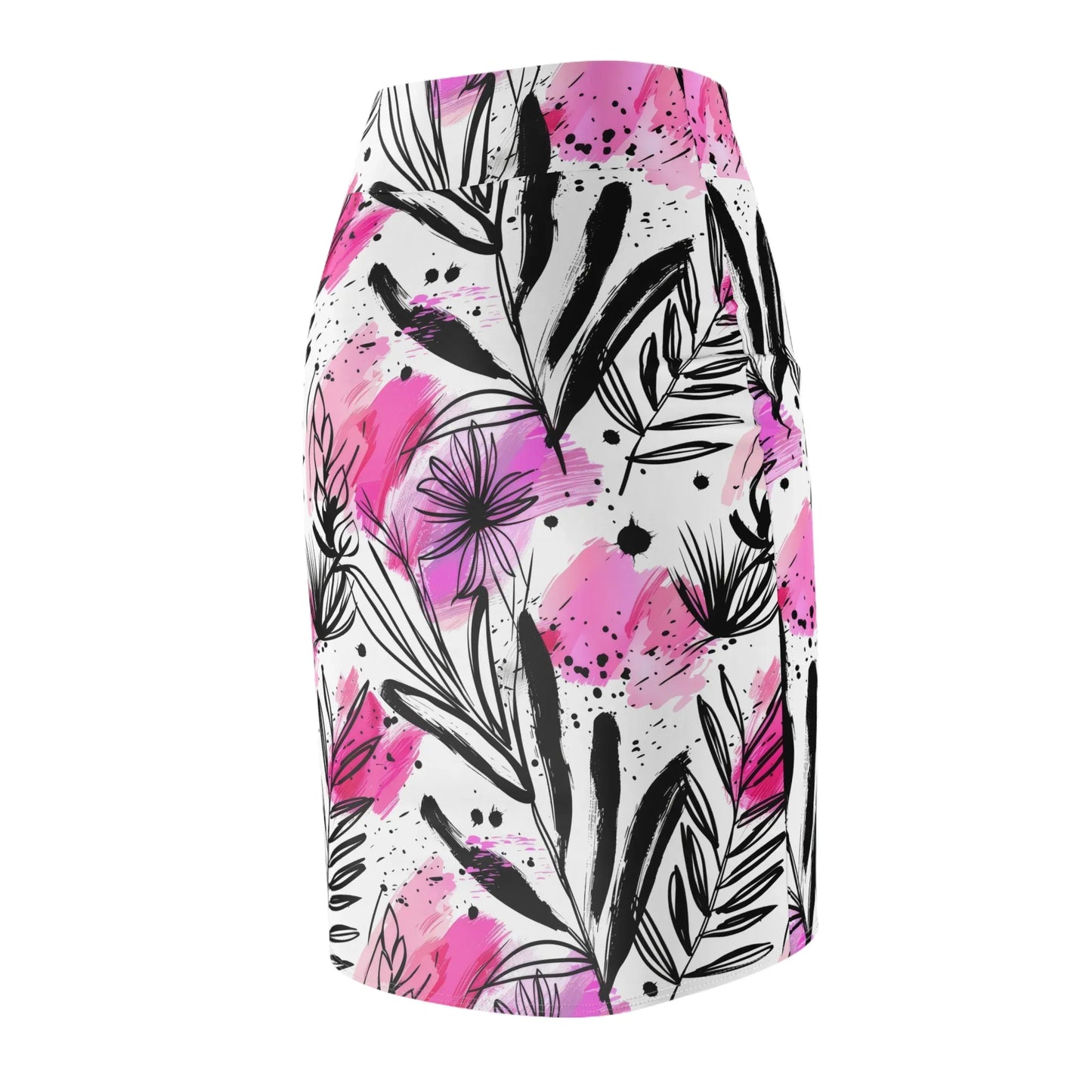 graffiti-bluten-v2-bleistiftrock-fur-damen-eleganter-mid-waist-rock-mit-stretch-komfort-bleistiftrock-jlr-design-7 - JLR Design
