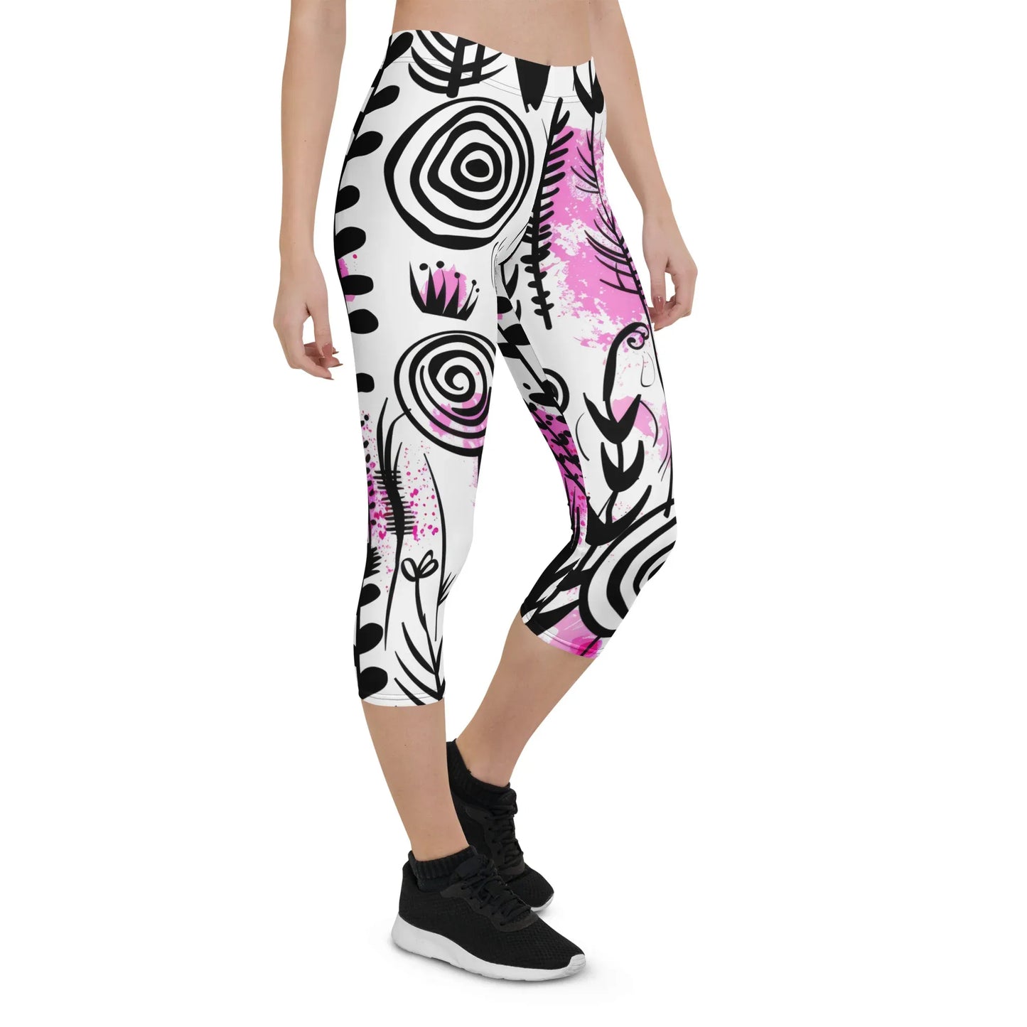 graffiti-bluten-v2-damen-capri-leggings-capri-leggings-jlr-design-12 - JLR Design