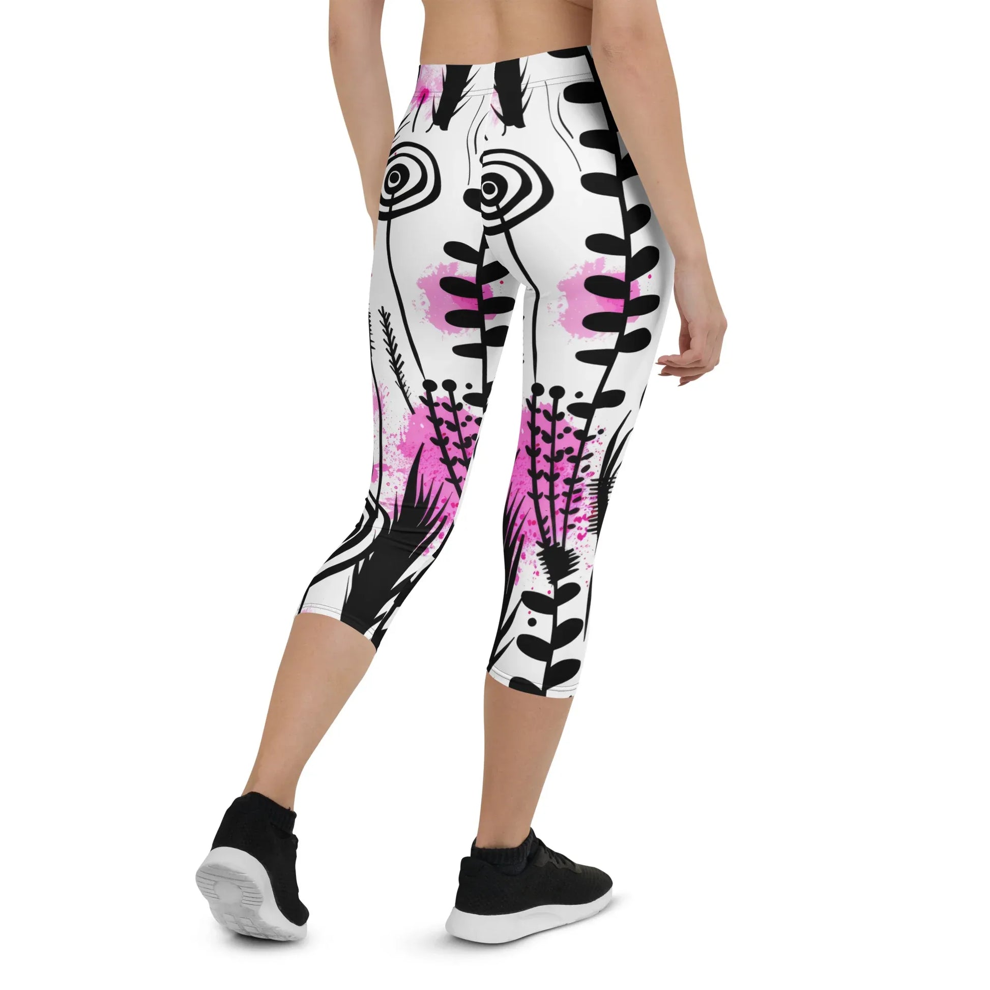 graffiti-bluten-v2-damen-capri-leggings-capri-leggings-jlr-design-8 - JLR Design