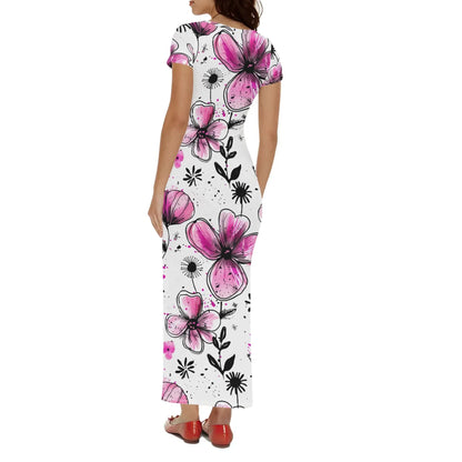graffiti-bluten-v2-short-sleeve-long-dress-long-dress-jlr-design-2 - JLR Design