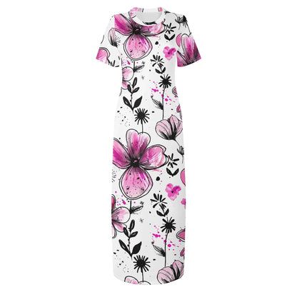 graffiti-bluten-v2-short-sleeve-long-dress-long-dress-jlr-design-3 - JLR Design