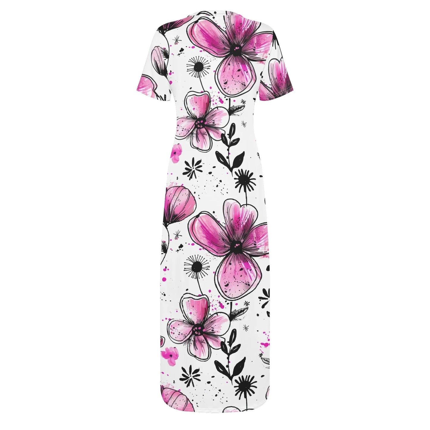 graffiti-bluten-v2-short-sleeve-long-dress-long-dress-jlr-design-4 - JLR Design