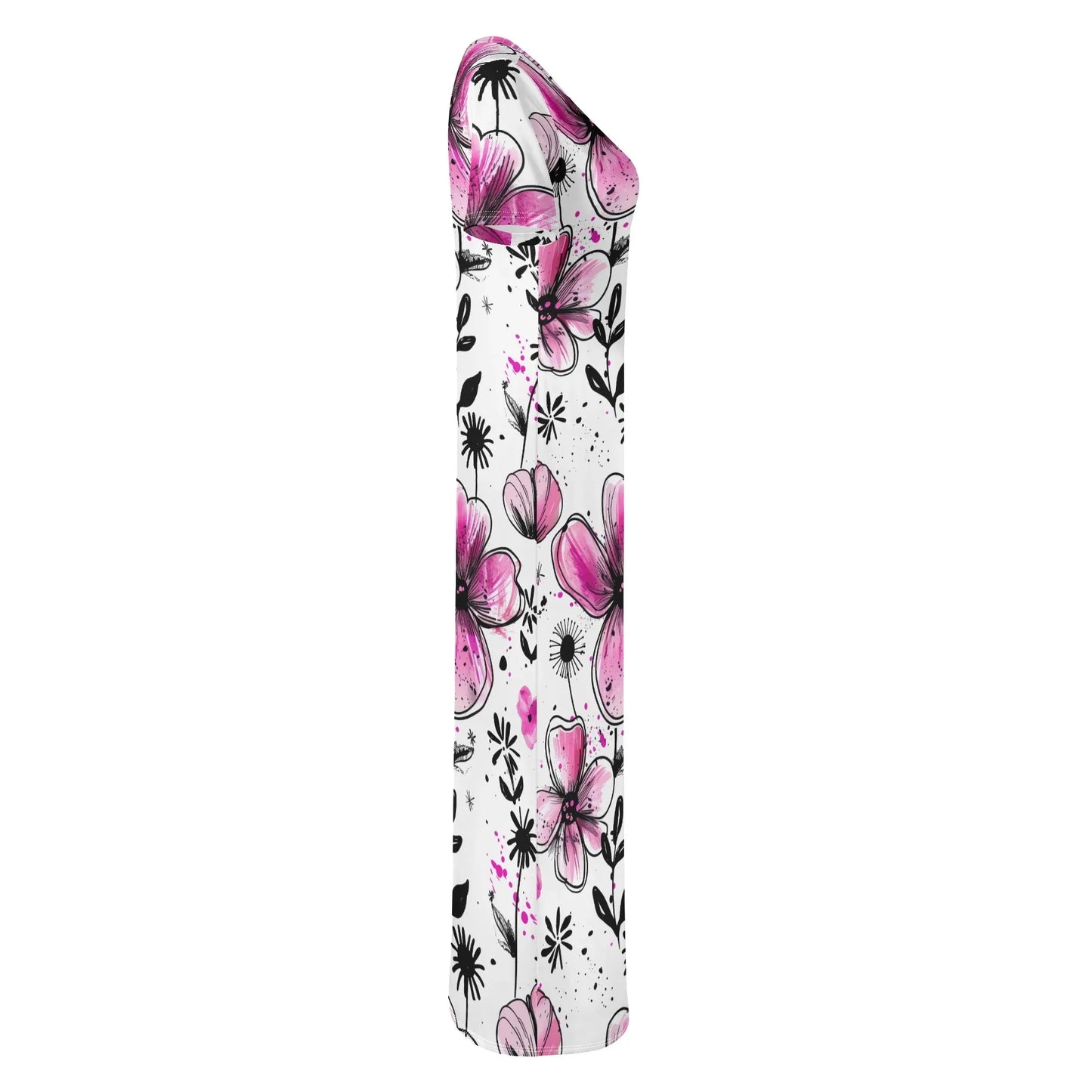 graffiti-bluten-v2-short-sleeve-long-dress-long-dress-jlr-design-5 - JLR Design