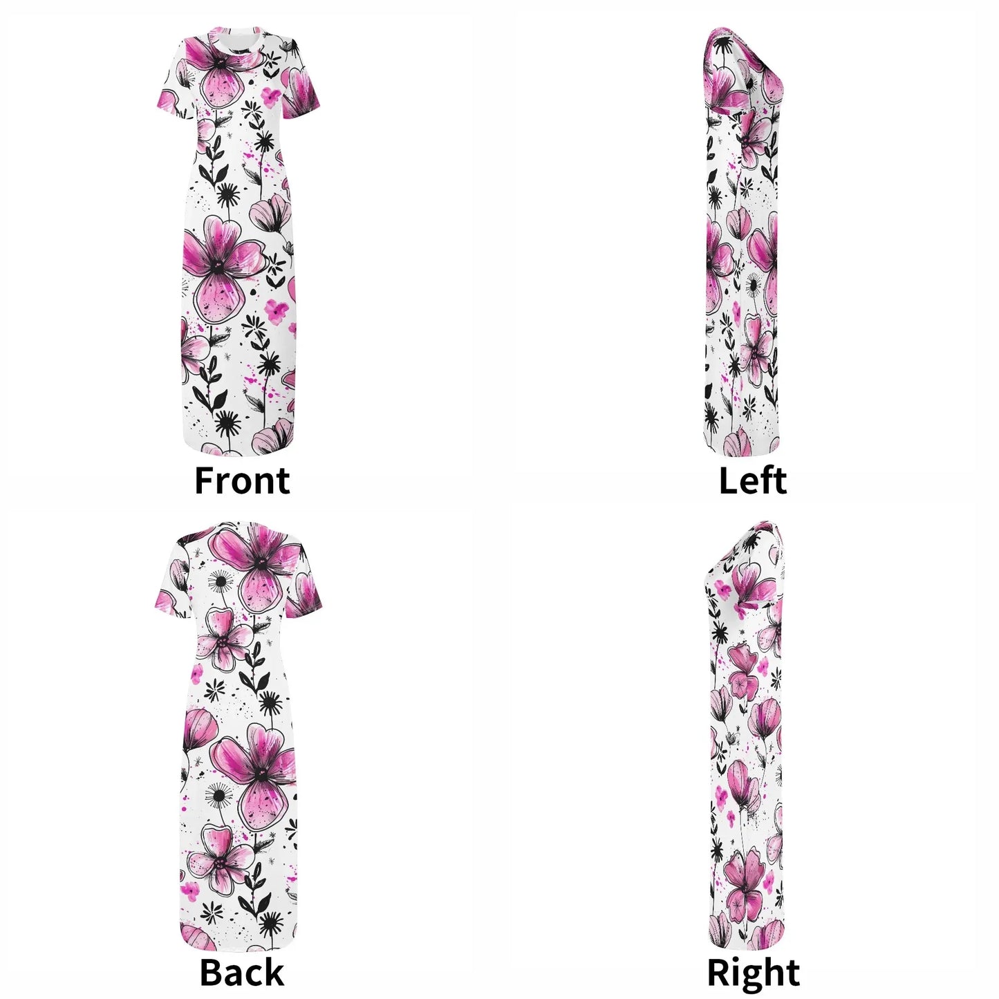 graffiti-bluten-v2-short-sleeve-long-dress-long-dress-jlr-design-7 - JLR Design