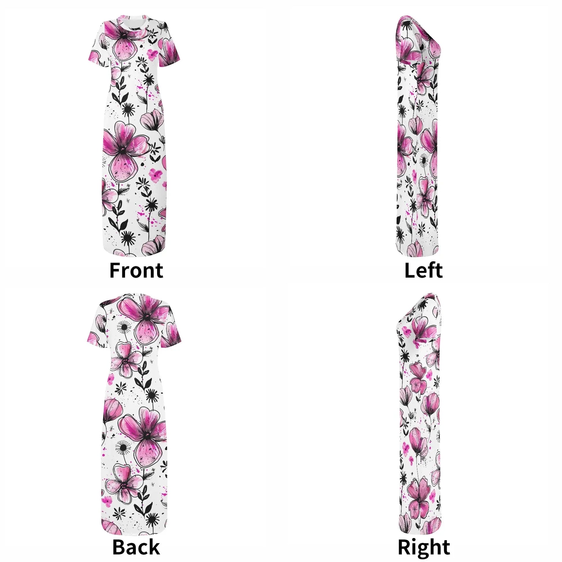 graffiti-bluten-v2-short-sleeve-long-dress-long-dress-jlr-design-7 - JLR Design