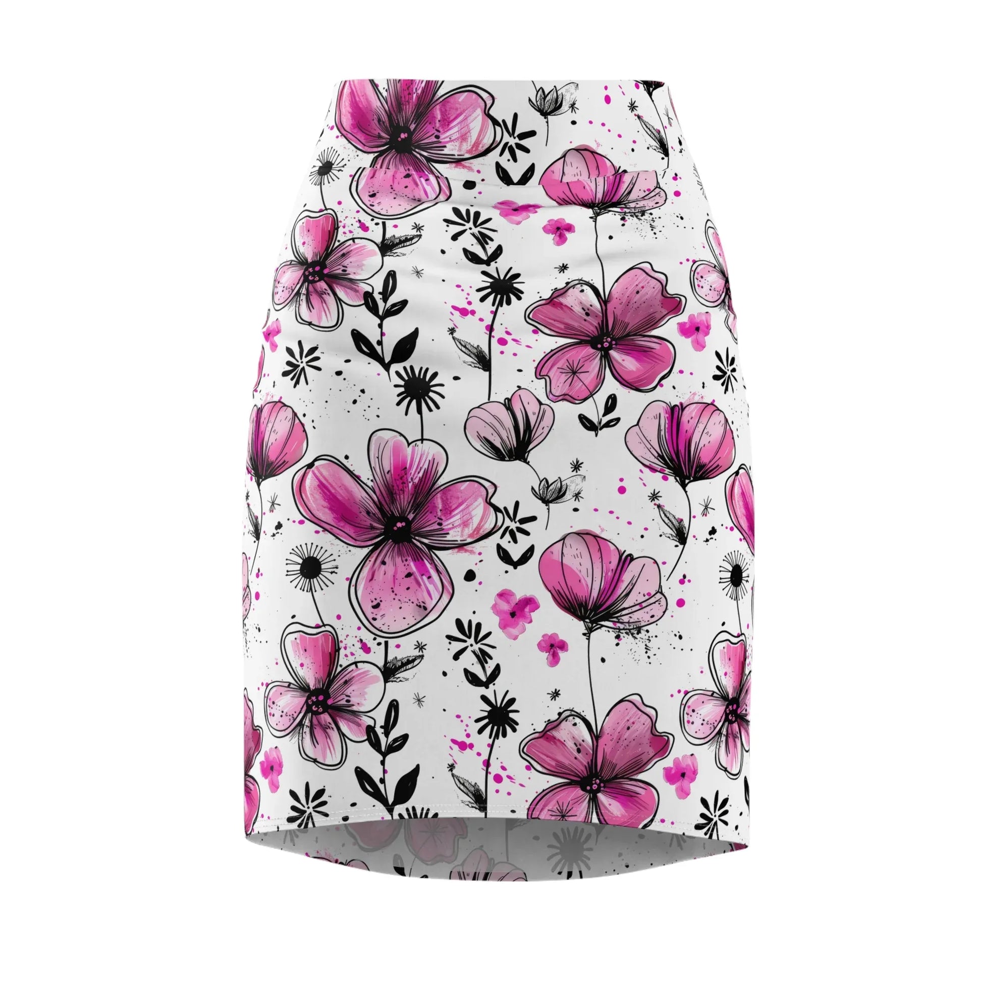 graffiti-bluten-v3-bleistiftrock-fur-damen-eleganter-mid-waist-rock-mit-stretch-komfort-bleistiftrock-jlr-design-4 - JLR Design