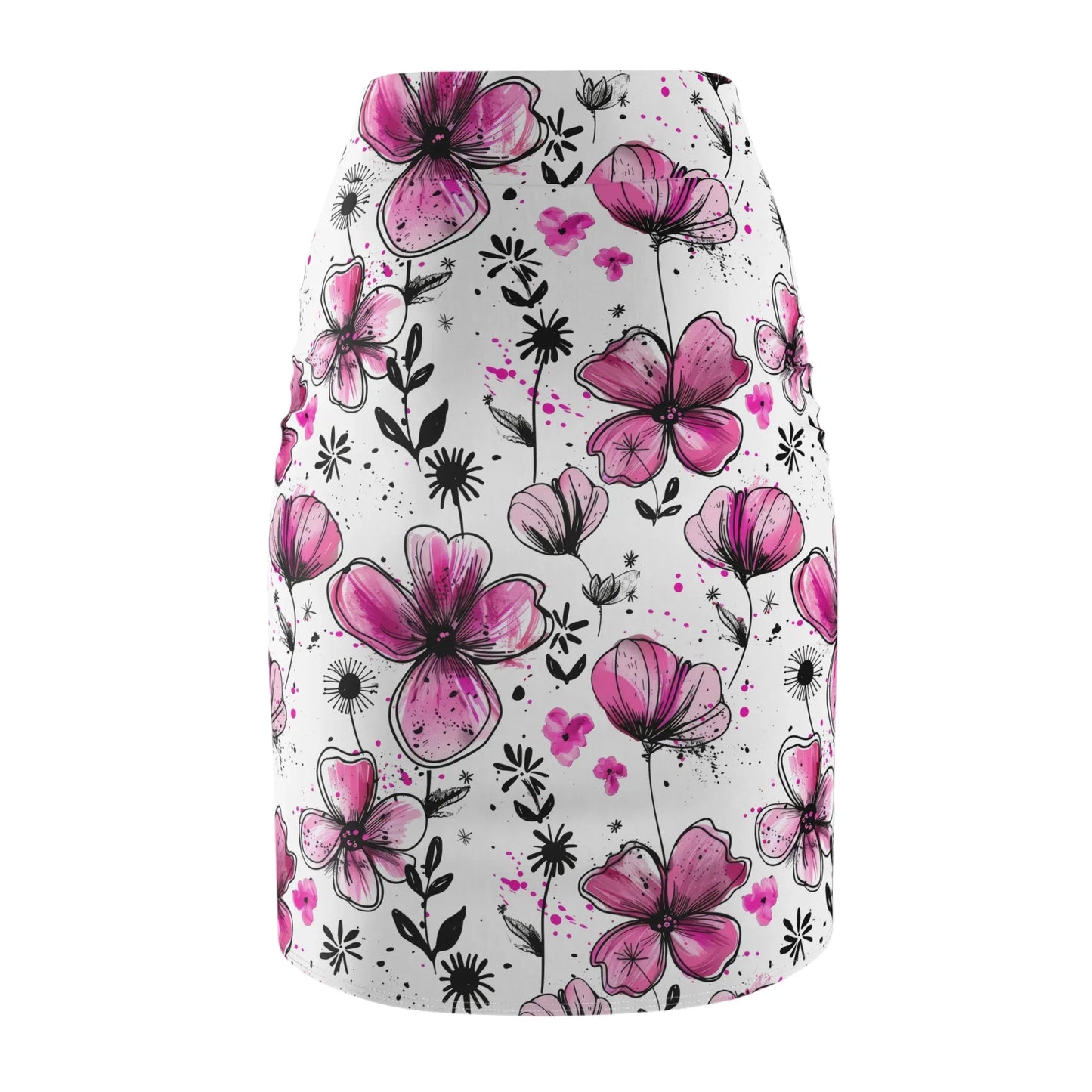 graffiti-bluten-v3-bleistiftrock-fur-damen-eleganter-mid-waist-rock-mit-stretch-komfort-bleistiftrock-jlr-design-5 - JLR Design