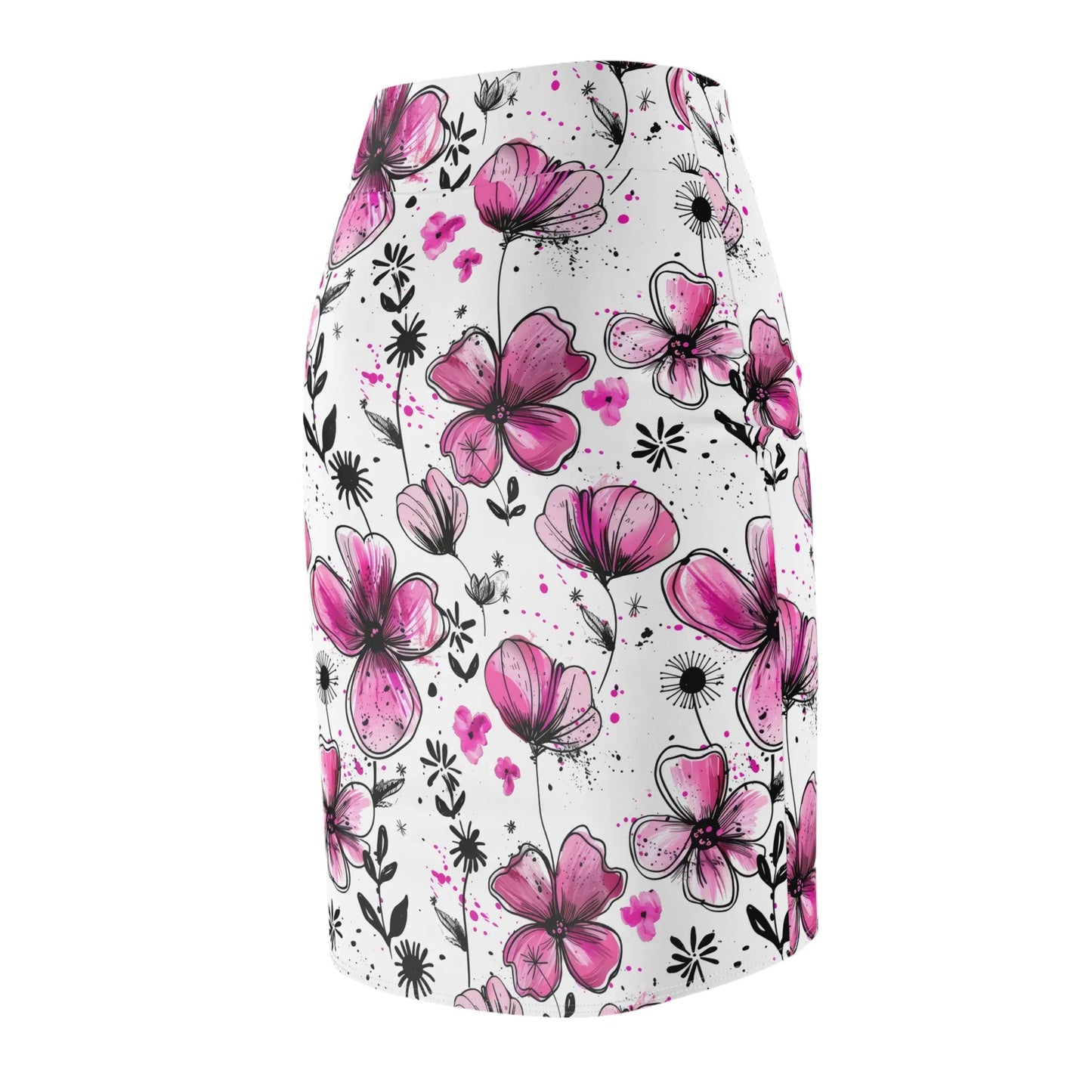 graffiti-bluten-v3-bleistiftrock-fur-damen-eleganter-mid-waist-rock-mit-stretch-komfort-bleistiftrock-jlr-design-7 - JLR Design