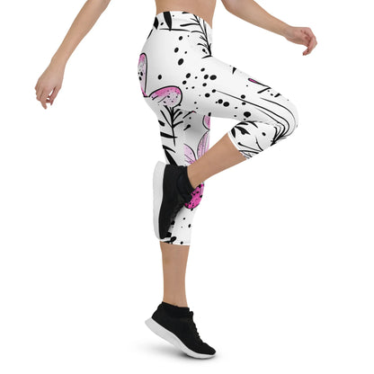 graffiti-bluten-v3-damen-capri-leggings-capri-leggings-jlr-design-10 - JLR Design