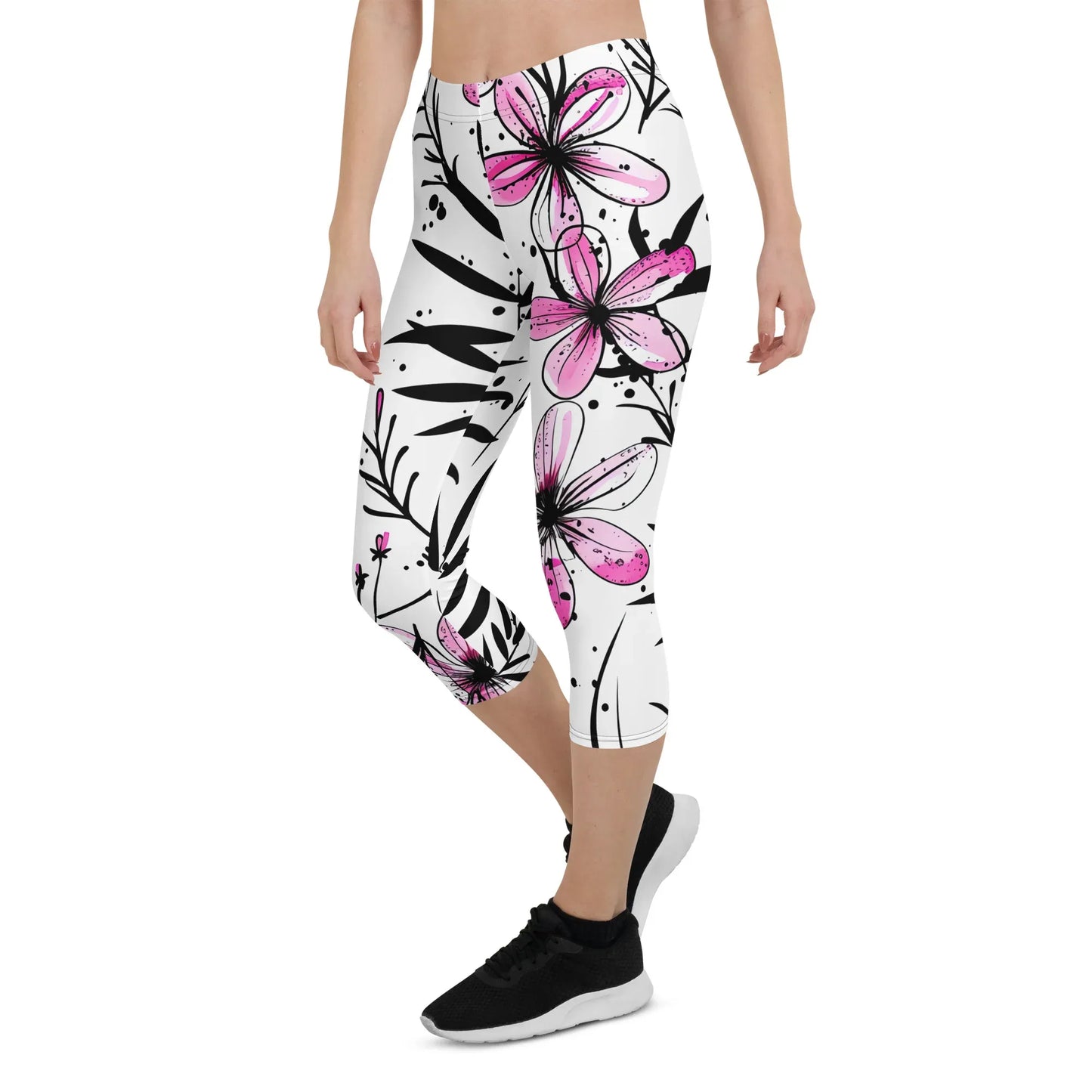 graffiti-bluten-v3-damen-capri-leggings-capri-leggings-jlr-design-11 - JLR Design