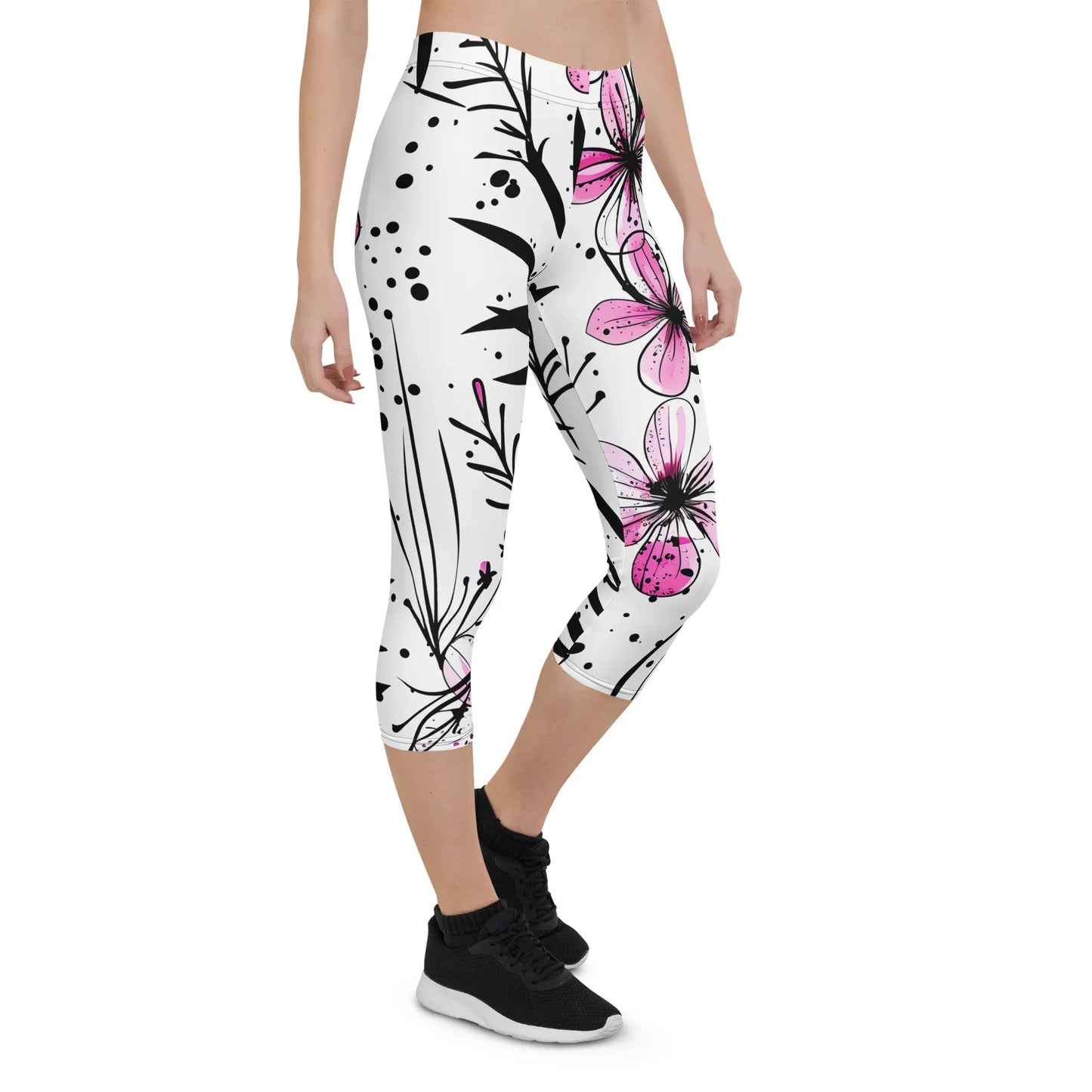 graffiti-bluten-v3-damen-capri-leggings-capri-leggings-jlr-design-12 - JLR Design