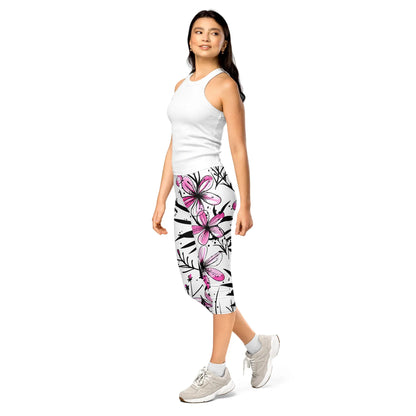 graffiti-bluten-v3-damen-capri-leggings-capri-leggings-jlr-design-3 - JLR Design