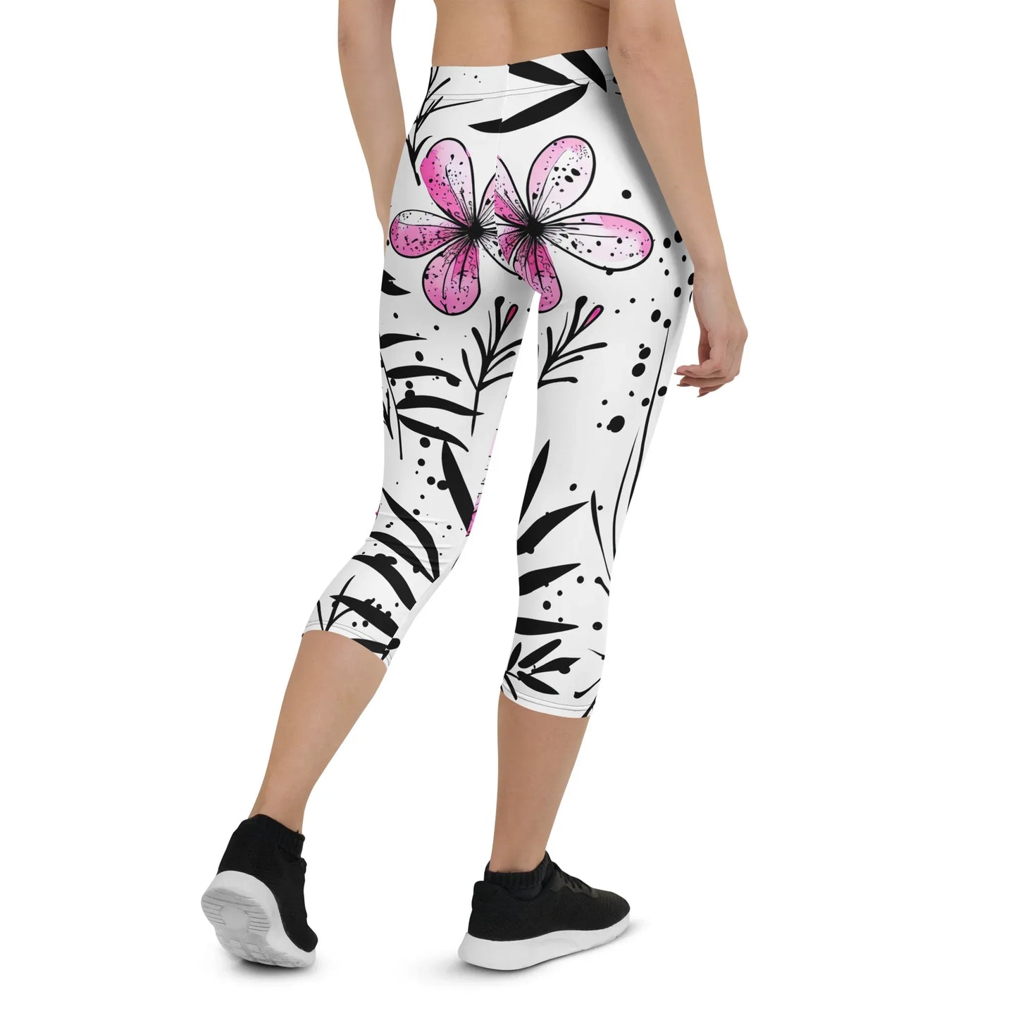 graffiti-bluten-v3-damen-capri-leggings-capri-leggings-jlr-design-8 - JLR Design