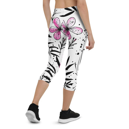 graffiti-bluten-v3-damen-capri-leggings-capri-leggings-jlr-design-8 - JLR Design
