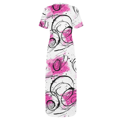 graffiti-bluten-v3-short-sleeve-long-dress-long-dress-jlr-design-4 - JLR Design
