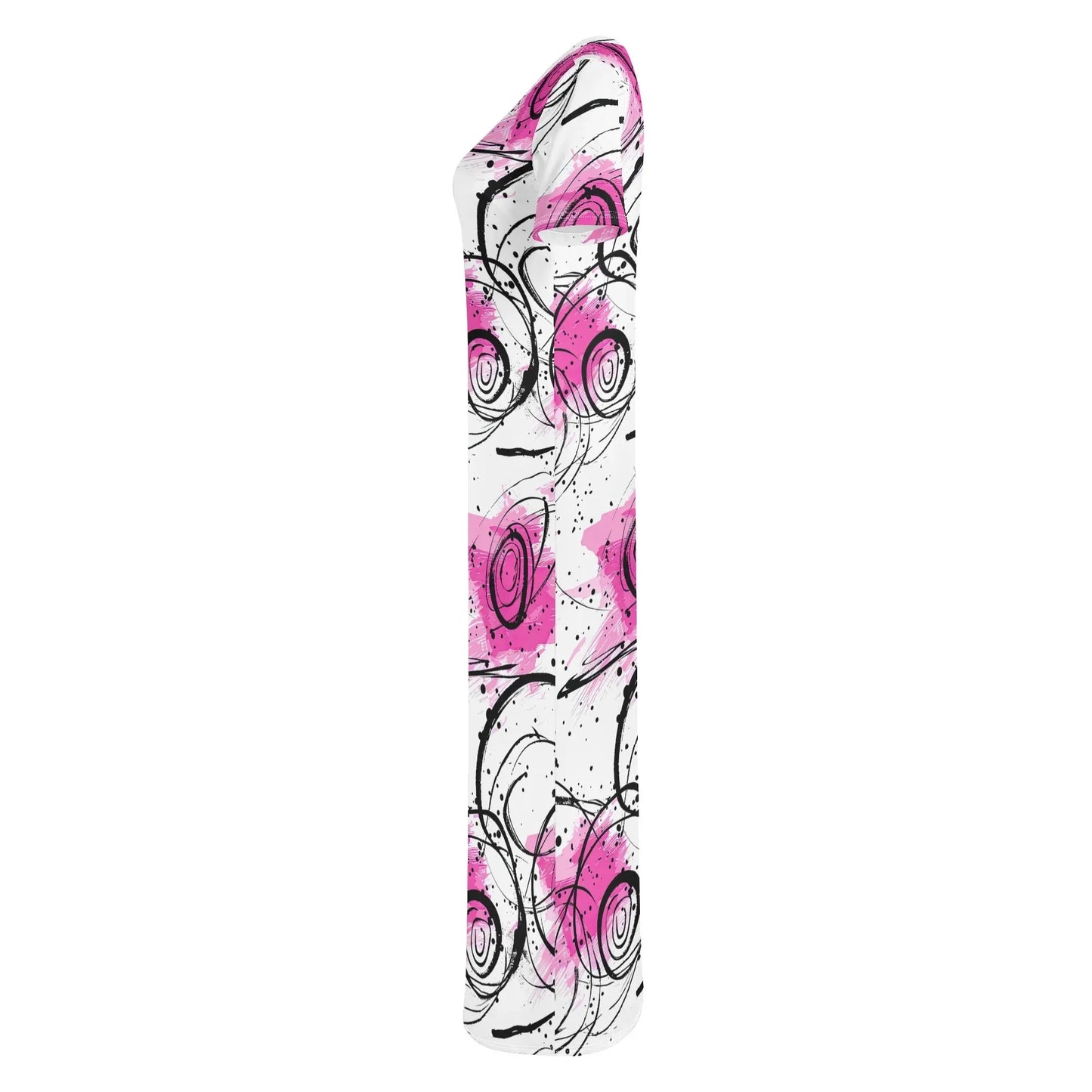 graffiti-bluten-v3-short-sleeve-long-dress-long-dress-jlr-design-6 - JLR Design