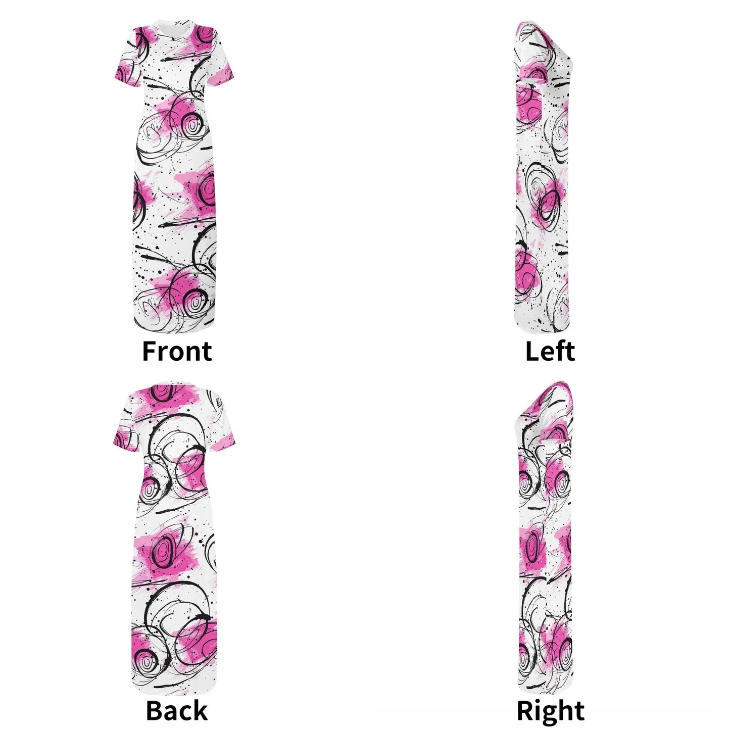 graffiti-bluten-v3-short-sleeve-long-dress-long-dress-jlr-design-7 - JLR Design
