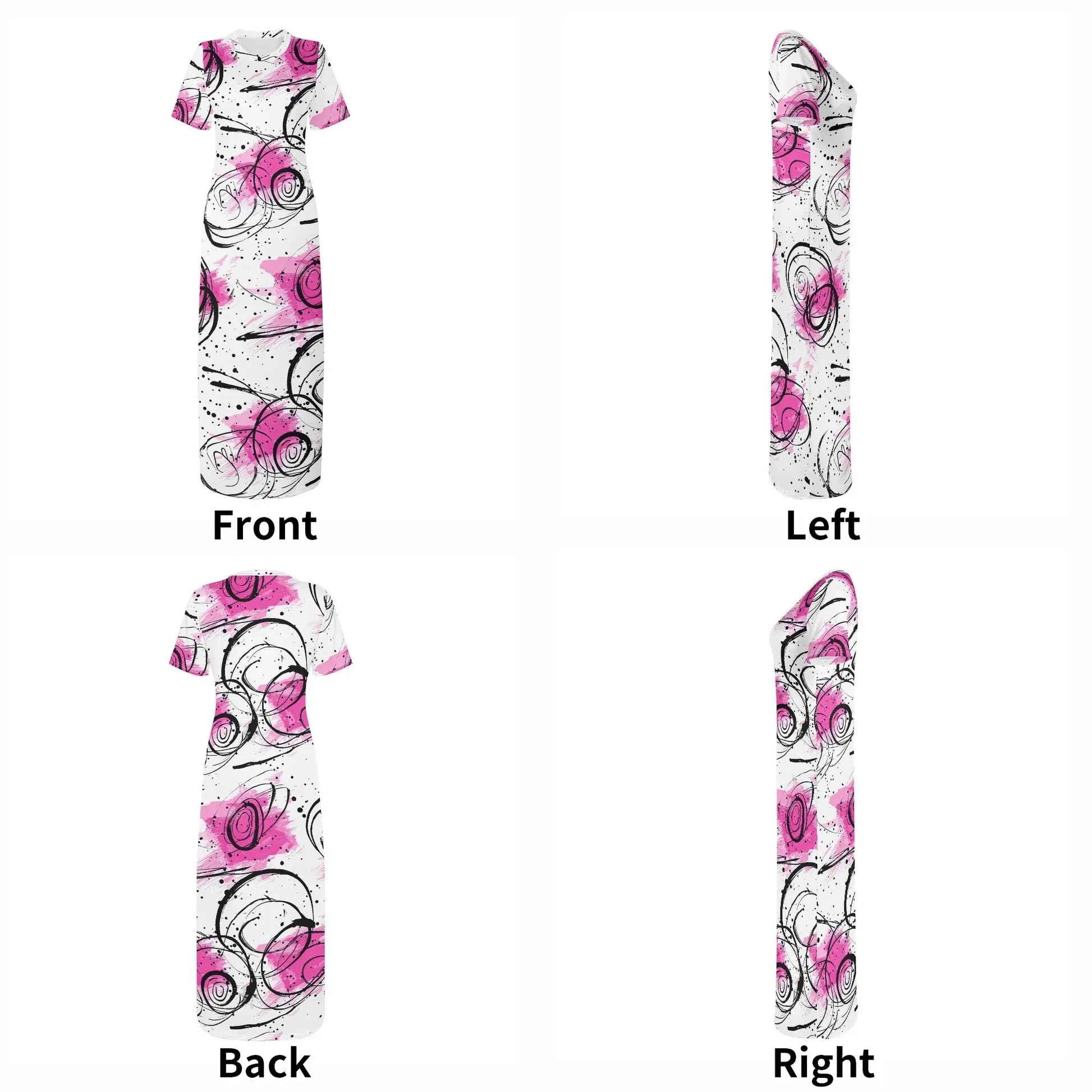graffiti-bluten-v3-short-sleeve-long-dress-long-dress-jlr-design-7 - JLR Design