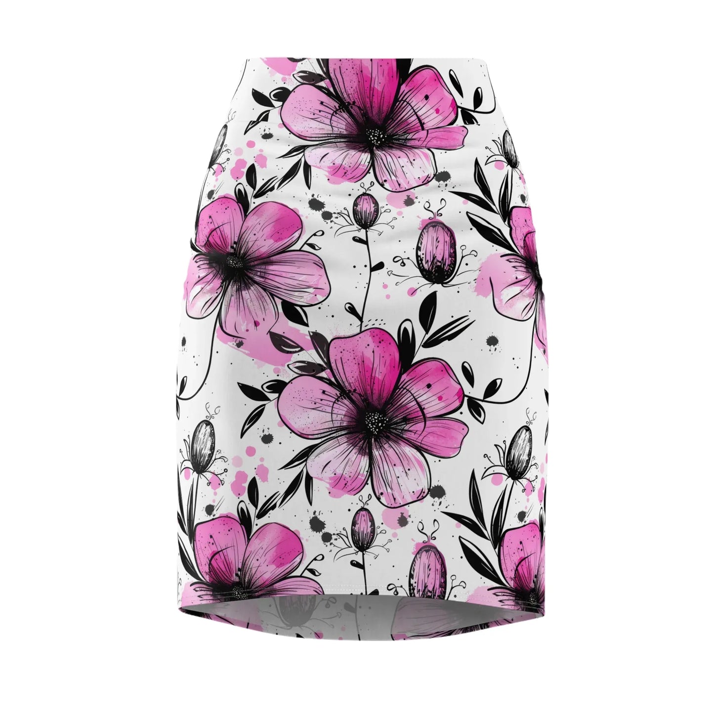 graffiti-bluten-v4-bleistiftrock-fur-damen-eleganter-mid-waist-rock-mit-stretch-komfort-bleistiftrock-jlr-design-4 - JLR Design