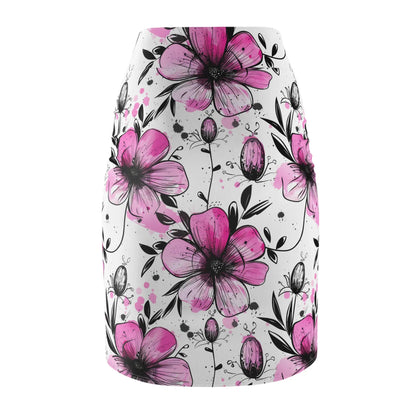 graffiti-bluten-v4-bleistiftrock-fur-damen-eleganter-mid-waist-rock-mit-stretch-komfort-bleistiftrock-jlr-design-5 - JLR Design