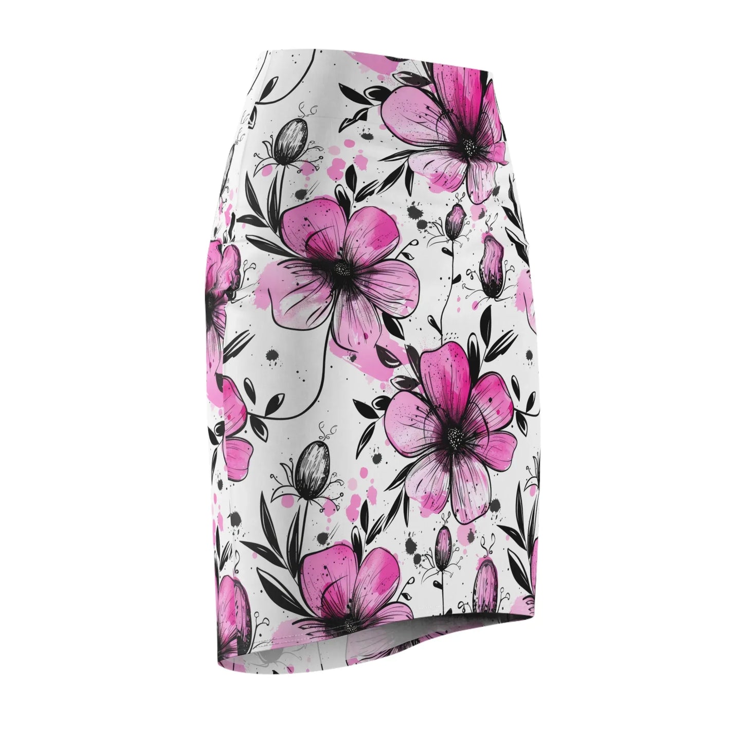 graffiti-bluten-v4-bleistiftrock-fur-damen-eleganter-mid-waist-rock-mit-stretch-komfort-bleistiftrock-jlr-design-6 - JLR Design