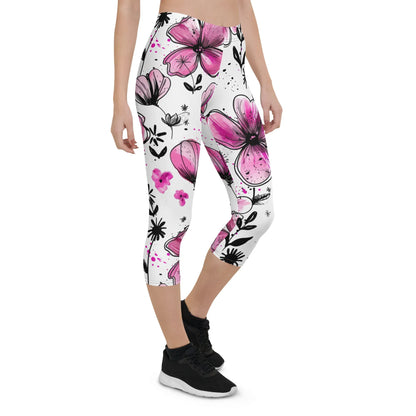 graffiti-bluten-v4-damen-capri-leggings-capri-leggings-jlr-design-12 - JLR Design